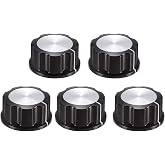 uxcell 5Pcs Speaker Control Knob Power Amplifier Knob 33mm Dia. Rotary Knobs for 6mm Dia. Shaft Potentiometer