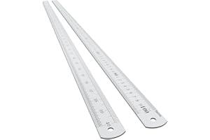 ASDICOXB Large Stainless Steel Ruler Rule Measure Straight Edge 1 Metre Meter 40" 100cm
