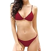 SHEKINI Women's Bathing Suit Sexy Triangle Bikini Low Waisted Two Piece Swimsuit