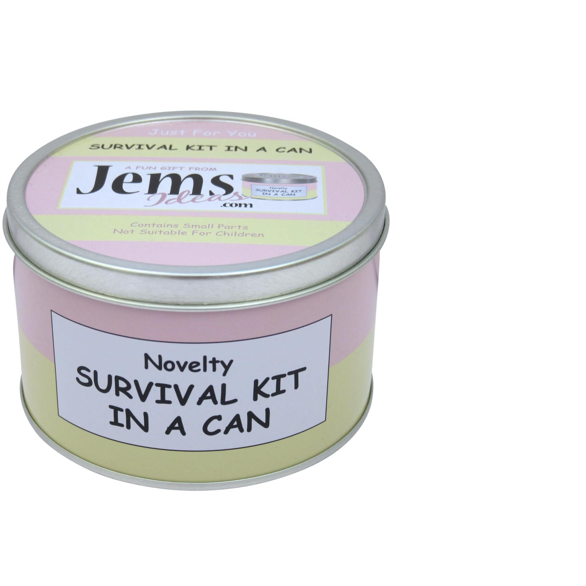 Survival Kit In A Can Mother of the Groom Funny Wedding Day Gift – Unique Keepsake for Mum – Fun Thank You Present from Son – Novelty Gift Box with Card (Pink/Cream)