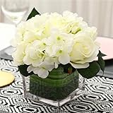Fule Artificial Silk Rose Flower Centerpiece