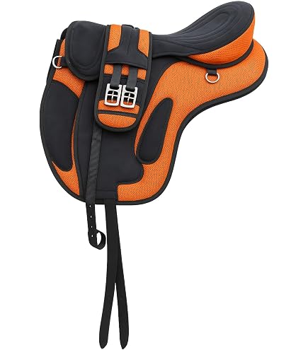 PREMIUM QUALITY SYNTHETIC TREELESS HORSE SADDLE WITH COMPLETE MOUNT
