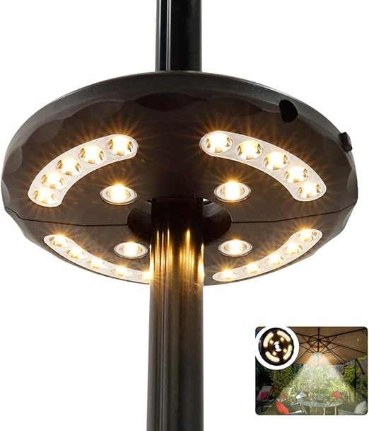 Led Umbrella Lights Cordless Patio Parasol Umbrella Pole Light 3 Light Modes And Usb Rechargeable For Garden Patio Umbrellas Camping Tents Or Outdoor Lighting Use Amazon Co Uk Lighting