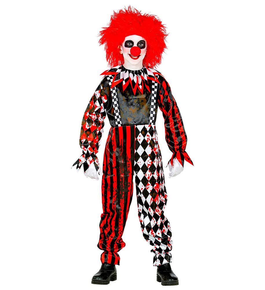 W WIDMANN MILANO Party Fashion - Horror Clown Costume for Children, Circus, Psycho, Halloween, Carnival, Theme Parties