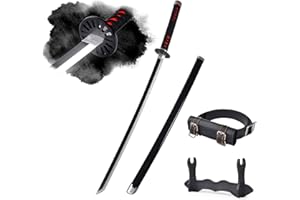 WERKON Light-Up Anime Tanjiro Sword Replica with Rechargeable Battery, 30 Inch LED Katana with Display Stand, and Belt, Wands for Cosplay and Collection, Perfect for Halloween and Gift