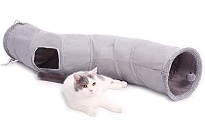PAWZ Road Cat Tunnel Collapsible S Shape Cat Play Tube 10.5 Inches in Diameter