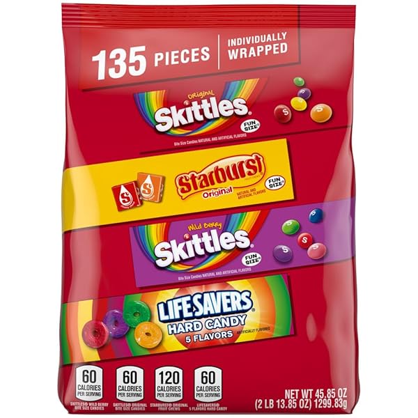 SKITTLES ORIGINAL, SKITTLES WILD BERRY STARBURST & LIFE...