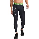 2XU Men's Refresh Recovery Compression Tights - Powerful Compression, Post Workout Muscle Recovery - Black/Nero - Size X-Small