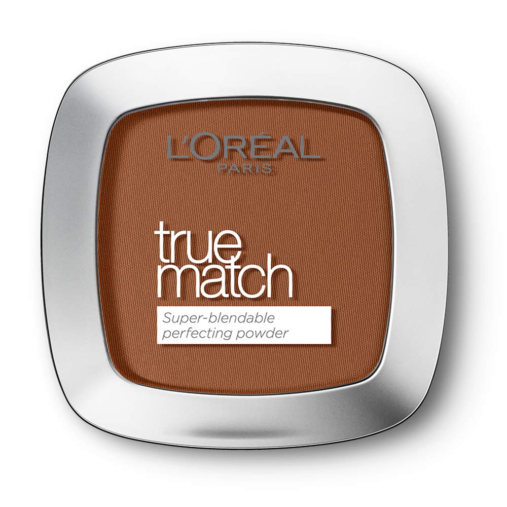 L'Oréal Paris Powder Foundation, Super-Blendable, With Hyaluronic Acid, Light Texture for a Flawless Finish, True Match Perfecting Powder, 9N