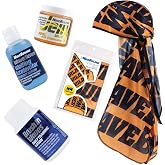 Wavebuilder Wolfing Bundle for Deeper 360 Waves | Brush in Waves, Jelly Waves Strong Hold Pomade, Wolfing Accelerator and a Silky Durag Design: WB 360 Orange