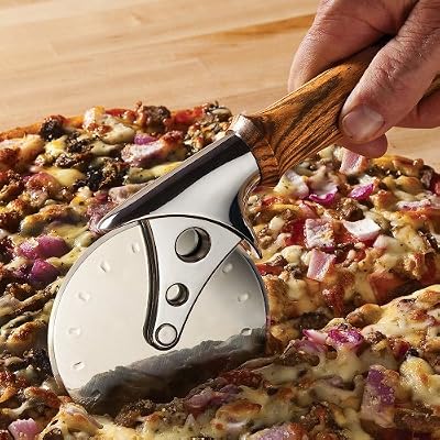 Stainless Steel Pizza Cutter Turning Kit, Chrome Finish