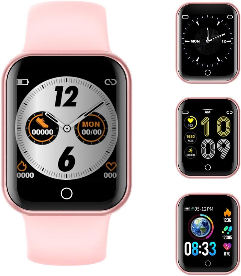 Smart Watch, 1.4inch Fitness Tracker Waterproof IP68 Sport Watch with Blood Pressure, Heart Rate Monitor, Pedometer, Sleep Monitor, Calls SMS Notification, Bluetooth Smartwatch for Women Men
