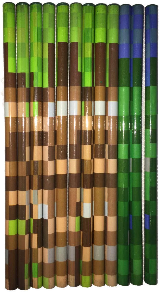 SDM 12 x Camouflage/Pixel Design HB Pencils. Ideal Party Bag Fillers, Student Gifts and Cheap Gifts for Kids