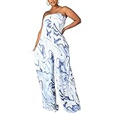 LightlyKiss Women's Casual Sleeveless Tight Jumpsuit Elegant And Fashionable Pleated Long Pants Rompers