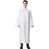 IvyRobes Adults Matte Choir Robes for Church Baptism Judge Graduation Gown Confirmation Officiant Pastor Costume