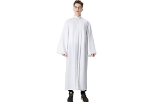 IvyRobes Adults Matte Choir Robes for Church Baptism Judge Graduation Gown Confirmation Officiant Pastor Costume