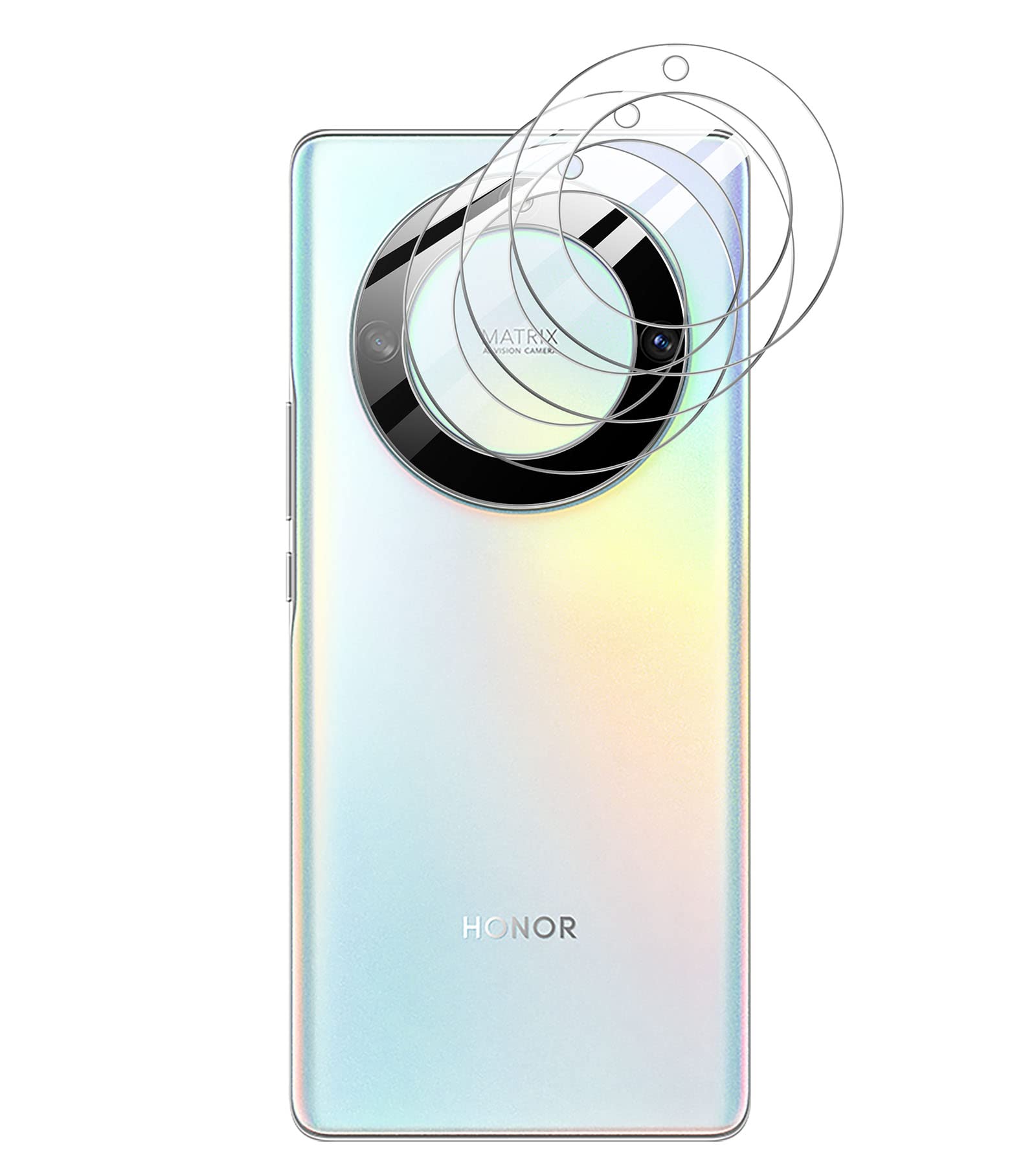 GIOPUEY [Ultra Thin 4 Pack Camera Lens Protector Compatible with Honor Magic 5 Lite, HD Tempered Glass Camera Protector for Honor Magic 5 Lite