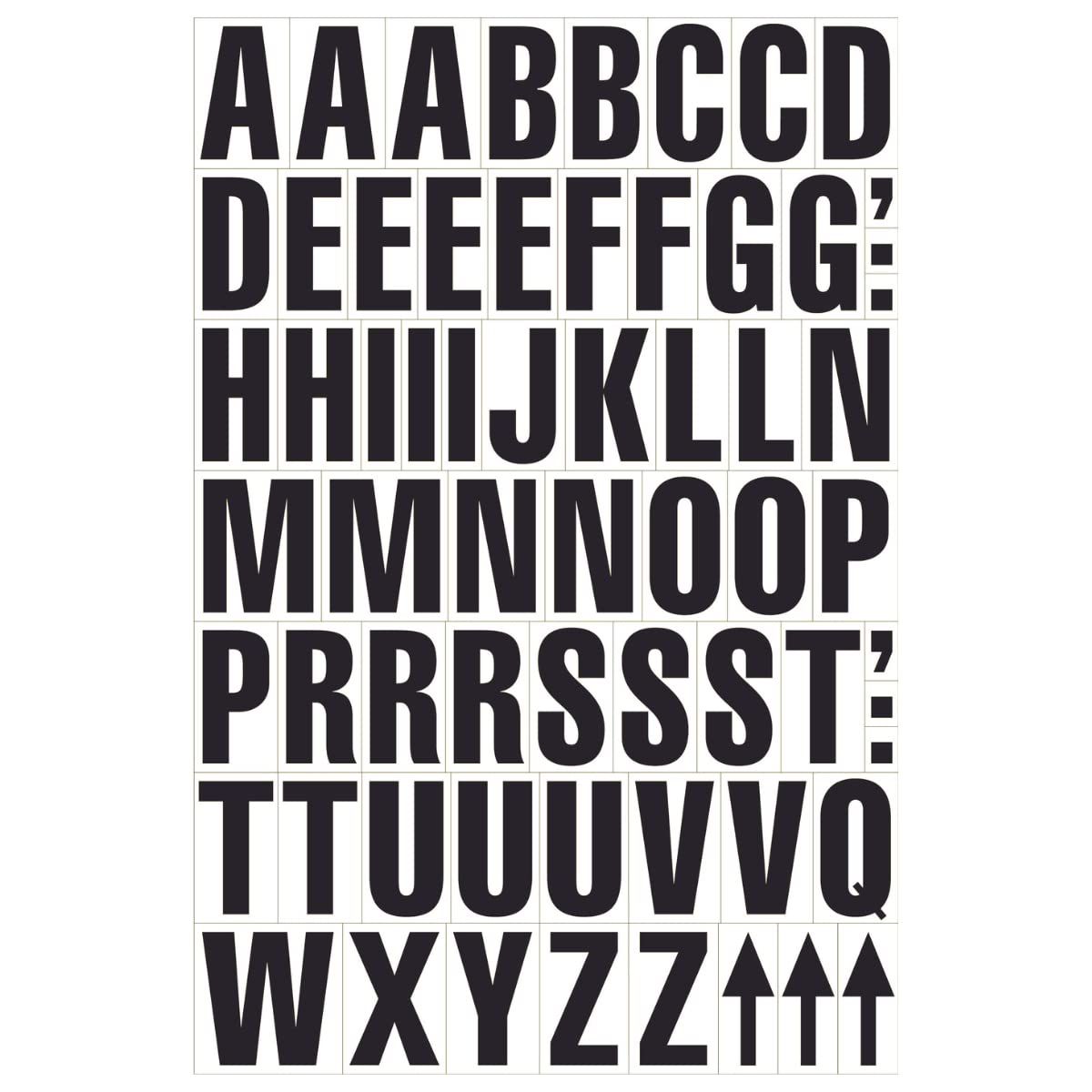 Magnetic Mixed Letters, Ideal for Use on Shelving or Racking Beams or Any Magnetic Surface - H.43mm - White