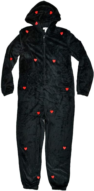 Victoria's Secret Pijamas peludos con capucha rosa de una pieza