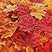 Hotop 300 Pieces Loose Faux Autumn Leaves Artificial Maple Leaves Fake Fall Dried Leaves Decor for Art Scrapbooking Crafts Wedding Decorations Thanksgiving Day Halloween Party Supplies