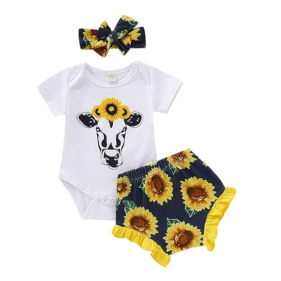 sunflower baby girl outfit