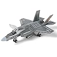 SEBUNAS 1:72 Scale F-35 Fighter Jet Quick Build Model Kit Plastic Millitary F35 Airplane Toy Assembly Aircraft Model with Stand Gift for Kids (27 Pieces)