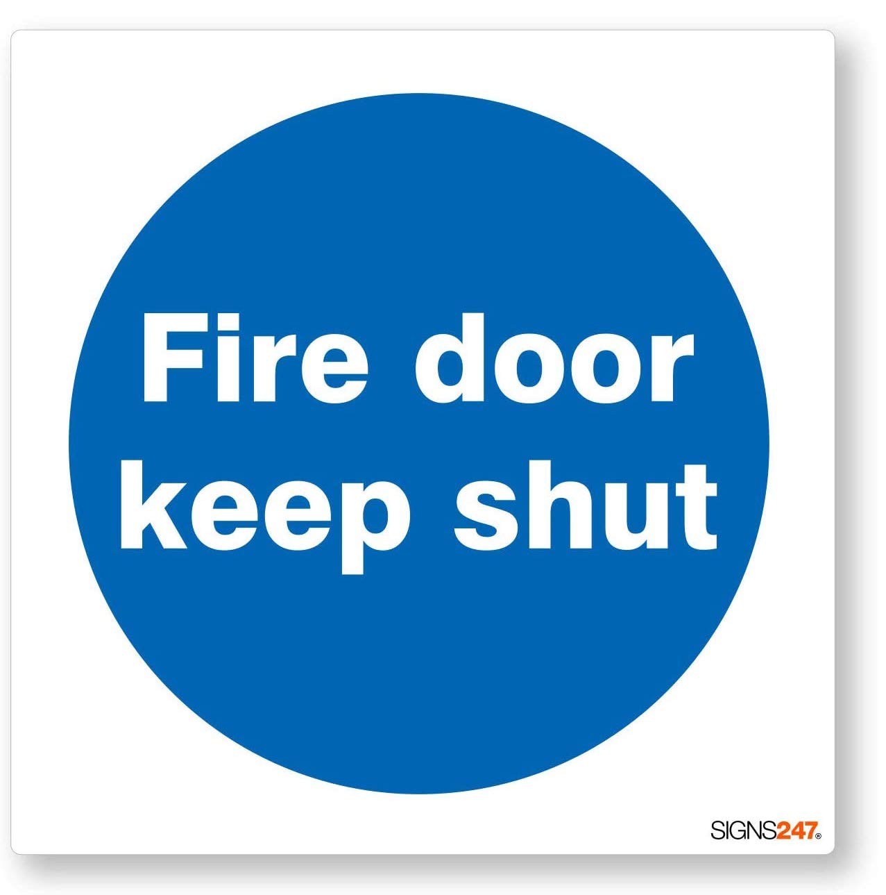 2 Pack Fire Door Safety Signs - Fire Door Keep Shut Stickers Self Adhesive Vinyl Stickers - 80mm x 80mm
