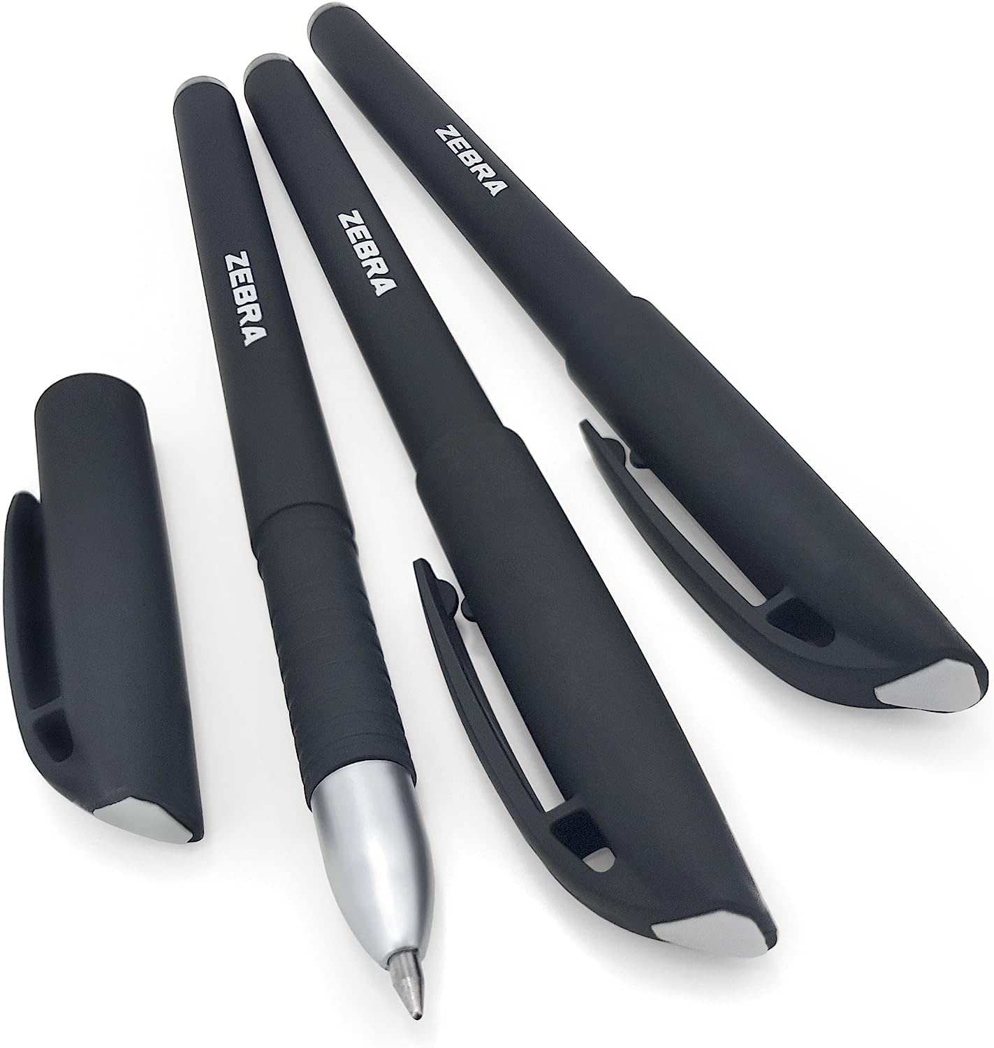 Zebra - ZGE Gel Ink Stick Pen - 0.7mm - Matte Barrel - Black - Pack of 3