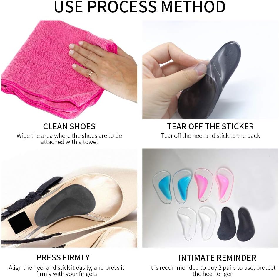 (12 Pieces) Arch Support Shoe Inserts for Flat Feet，Plantar Fasciitis，Relieve Pain for Women and Men，Thicken High Arch Support Insoles for Men and Women,Reusable Gel Arch Pads: Health & Personal Care