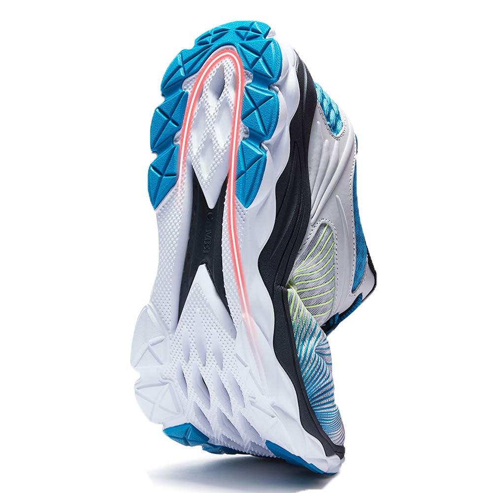 Camel Men’s Running Sneakers Lace-up Lightweight Breathable Mesh Trail Athletic Sport Shoes(Grey/Blue 7)