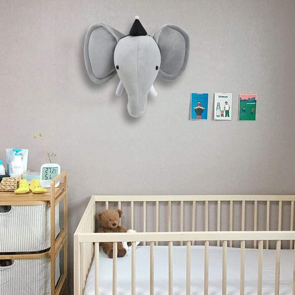 Voxloud Com Inclure Lelephant Lapin Decoration Animale Murale Quuy Mur De Tete Danimal Personnalise Decoration Murale En Peluche Tete De Jouet De Poupee En Peluche Petit Chapeau Cheval Decoration De Chambre D Enfant Decoration