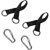 Short Straps Tree Swing Strap Hanging Kit,Hammock Straps 2 Pcs 9.84inches with 2 Pcs Heavy Duty Hook Clasps for Swing Hammocks Yoga Seat Sandbags Gym Equipment Pulley System