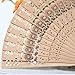 Weixinbuy Vintage Folding Bamboo Original Wooden Carved Hand Fan Wedding Party Pocket Fan