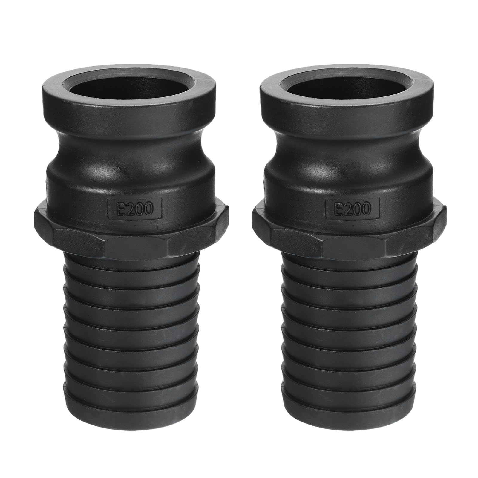 PATIKIL Polypropylene 2" Cam Lock Fittings, 2 Pcs, Black, Cam Lock Hose Fittings