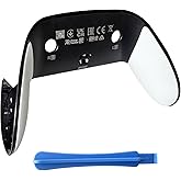 Repair Back Cover for PS5 DualSense Edge Controller, Replacement Shell with Soft Rubber Grip, Snap-On Design to Fix Peeling & Yellowing, White, 1 PCS