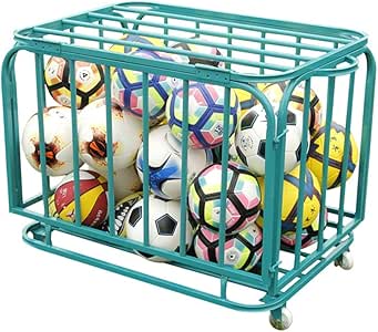Estante de Pelota Carro con Casillero De Bolas Deportivas Rodantes con