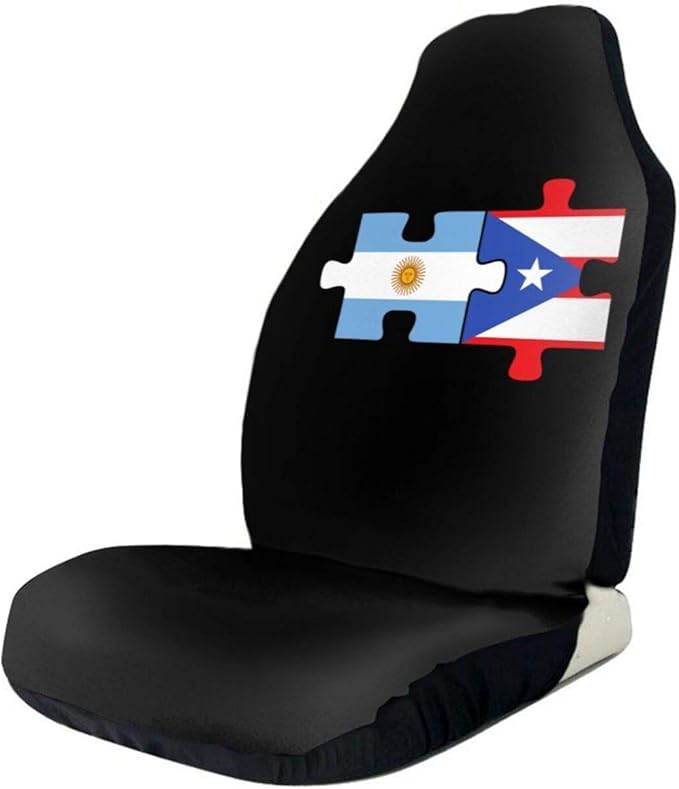 BAG9SG Argentina Puerto Rico Flags Puzzle Car Seat Covers