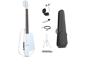Enya NEXG 2 Acoustic-Electric Guitar Carbon Fiber Travel Smart Audio Guitar with 50W Wireless Speaker, Wireless Microphone, Hi-Fi Monitor Earphones, Footswitch, Charging Stand, and Gigbag
