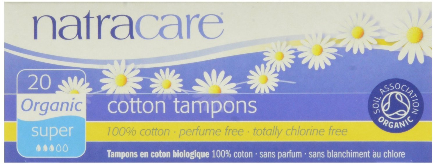 (3 Pack) Natracare Organic Cotton Non-Applicator Tampons Super | 20 Count | 60 Tampons Total