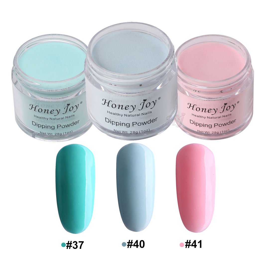 3pcs 28g/Box Blue Colorful Dipping Powder Without Lamp Cure