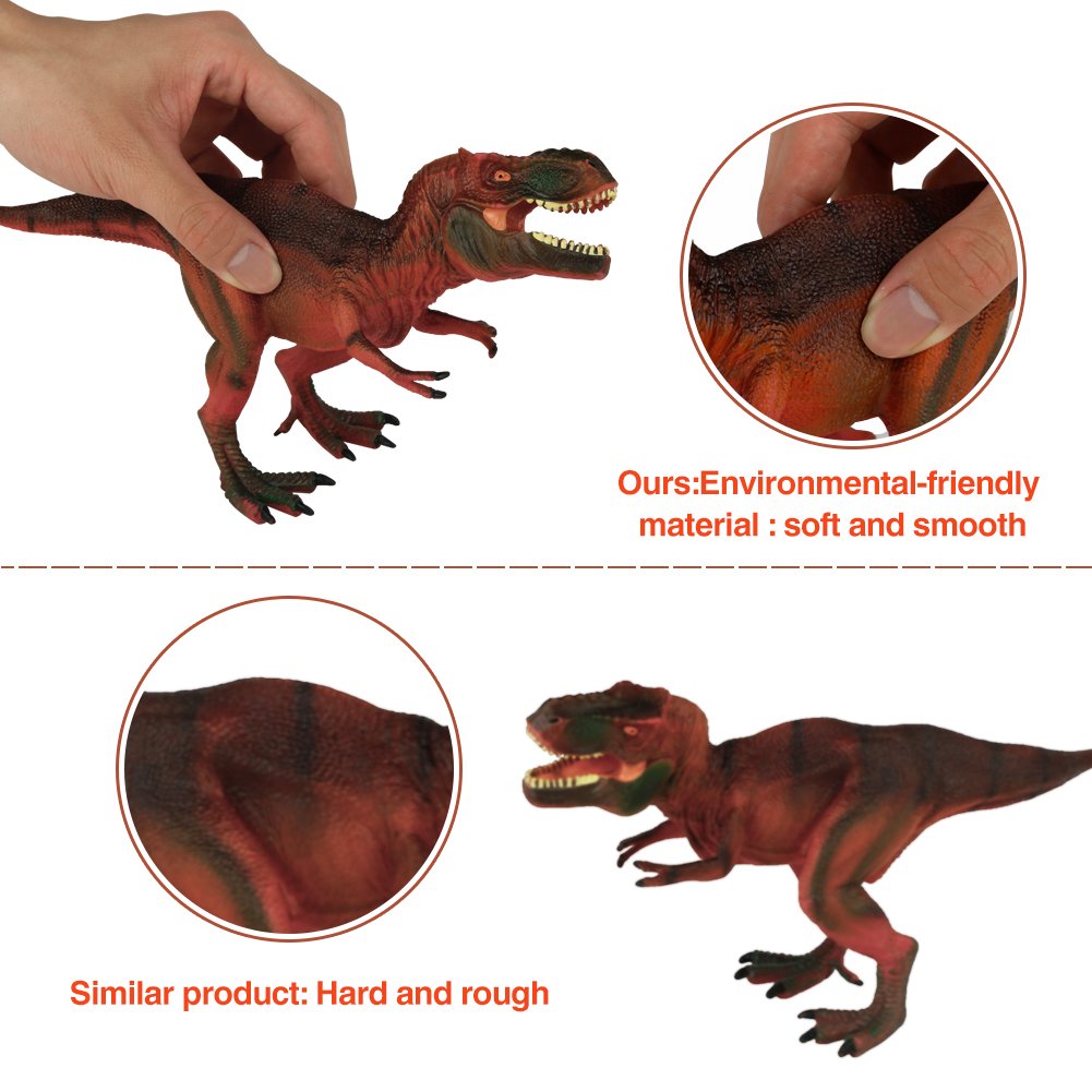Tiranosaurio Rex Juguete T Rex Figura de Dinosaurio Súper Realista Juguetes TPR Resistente Moldes Dinosaurios de Juguete Figura y Regalo Colección para Niños
