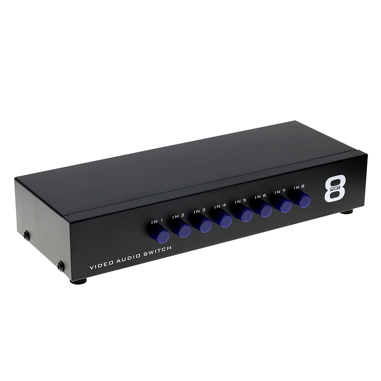 LEAGY 8-Way AV Switch RCA Switcher 8 in 1 Out Composite Video L/R Audio Selector Box for DVD STB Game Consoles — image 1