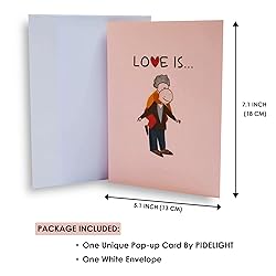 PIDELIGHT Funny Pop-Up Card - Love Is Supporting