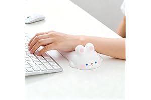 Cute Computing Wrist Rest for Mouse Pad Cat Rabbit Pad, Cute Pet Pillow Shape Elbow Support or Laptops, Desks, Office Supplie