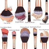 Glamour Gaze Marble Makeup Brush Set 10Pcs Synthetic Foundation Blush Eyeshadow view 6