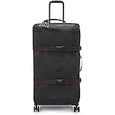 Kipling Spontaneous Softside Spinner Wheel Luggage, Integrated TSA Accepted Lock, Black Noir, Checked-Large,KI4193