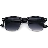 SA106 Mens Half rim Rectangular Luxury Hipster Shade Sunglasses