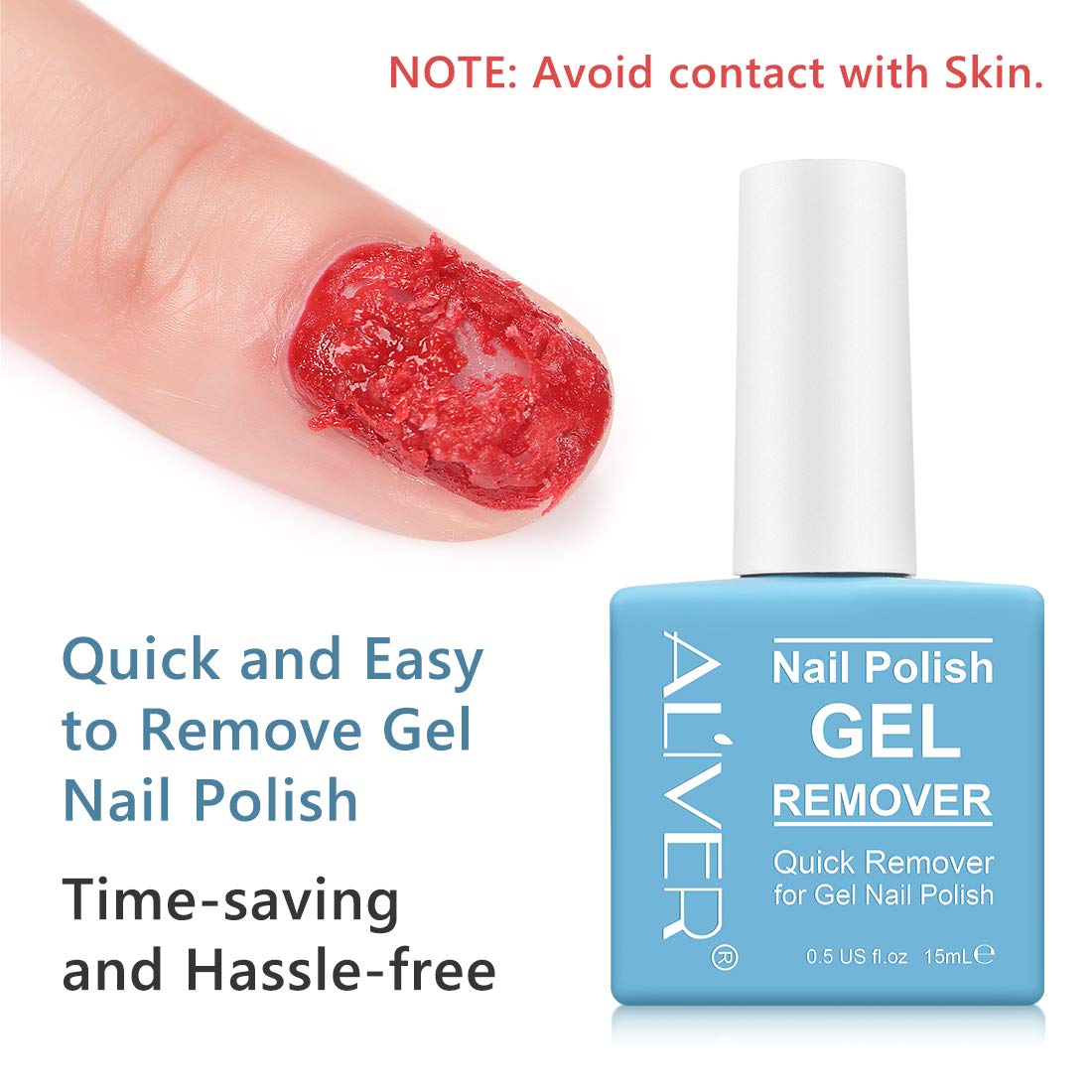 Magic Nail Polish Remover, Professional Easily & Quickly Removes Soak-Off Gel Nail Polish in 3-5 Minutes, Don't Hurt Nails (2Pack) : Beauty