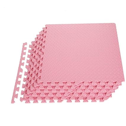 Amazon Com Shusko 1sl1171 12 Tiles Pink 48 Sq Ft Interlocking Eva