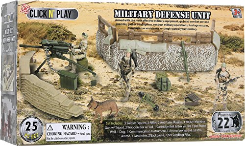 Click N Play Mega Military Army Base Barrack Command Center Set With Toys Hobbies Action Figures